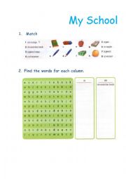 English Worksheet: My School!
