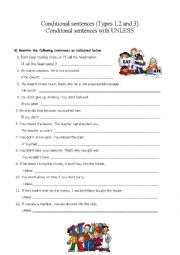 English Worksheet: Conditional sentences