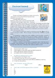 English Worksheet: Electrical hazards