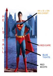 English Worksheet: Superman a super hero