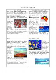English Worksheet: Interesting facts about Australia