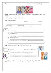 English Worksheet: smoking and health