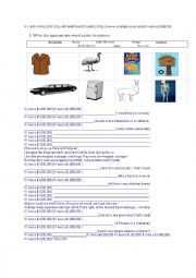 English Worksheet: Second conditional-If I had a million dollars by barenaked ladies