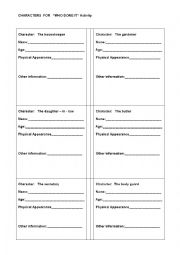 English Worksheet: WHO DONE IT