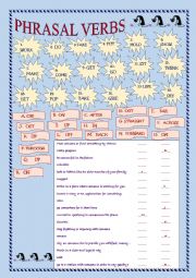 English Worksheet: Phrasal Verbs