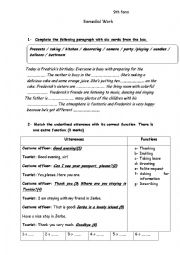 English Worksheet: remdial work