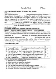 English Worksheet: consolidation