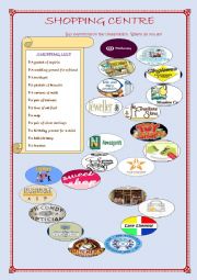 English Worksheet: Shopping Centre