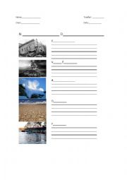 English Worksheet: natural disasters worksheet part 1