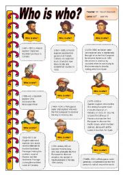 Who is who?  ( European Explorers)