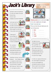 English Worksheet: Jacks Library 