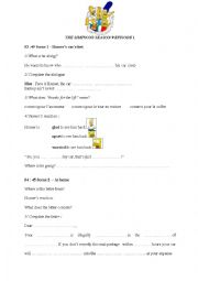 English Worksheet: homer vs the city of new york episode 1 season 9 worksheet