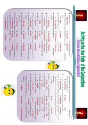 Activities on the four parts of the conjunctions 