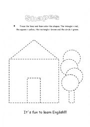 English Worksheet: Shapes