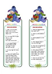 English Worksheet: Bookmarks