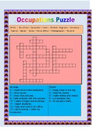 English Worksheet: jobs