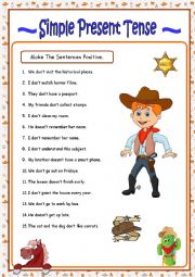 English Worksheet: Simple present tense