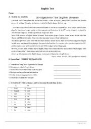 English Worksheet: Test on Sports (Football-hooliganism) 8th Form