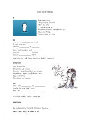 English Worksheet: SAY SOMETHING