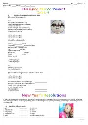 English Worksheet: Happy New Year - 2013 Events