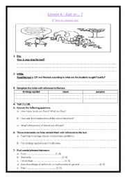 English Worksheet: lesson 6: School breaks tradition to teach pupils according to ability, 