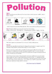 English Worksheet: 9th form module 3 lesson 3 Pollution A Threat To Our Environment