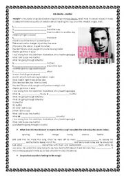 English Worksheet: Hurtful by Eric Hassle