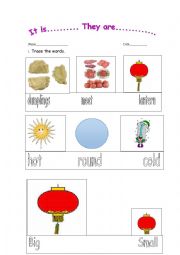 English Worksheet: Verb to be+adj for younger Ss. Object description.