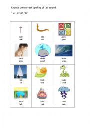 English Worksheet: pronunciation [eɪ] sound