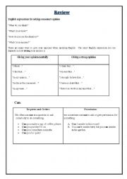 English Worksheet: Grammar Review