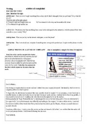 English Worksheet: A letter of complaint