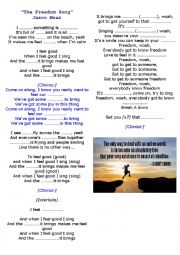 English Worksheet: The Freedom Song By Jason Mraz