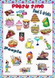 English Worksheet: Party Time Picture Dictionary#2