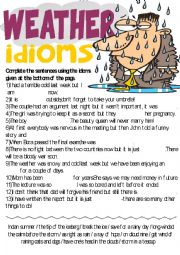 English Worksheet: Idioms Series-Weather Idioms Exercise