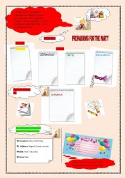English Worksheet: the party is on