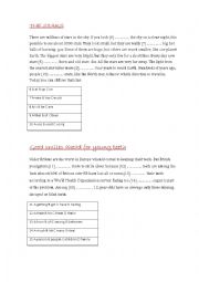 English Worksheet: readings