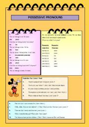 English Worksheet: Possessive Pronouns