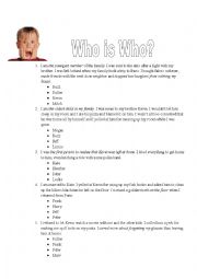 English Worksheet: home alone 1 - who is who 