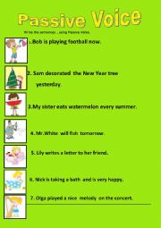 English Worksheet: Passive Voice