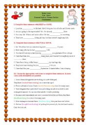 English Worksheet: Been / Gone / For / Since / Present Perfect / Present Perfect Continuous