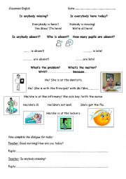 English Worksheet: Classroom English