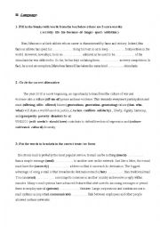 English Worksheet: 2nd year Sport Language