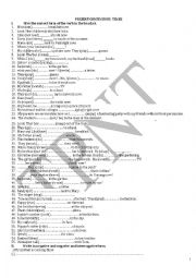 Present continuous tense exercise