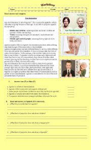 English Worksheet: Ageism