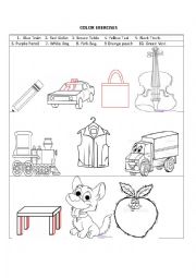 English Worksheet: Colours