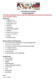 English Worksheet: Big Bang Theory