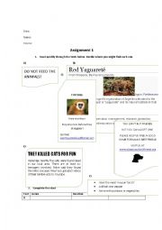 English Worksheet: Ecology