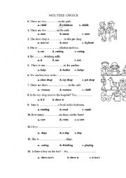 English Worksheet: multiple choice