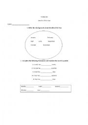 English Worksheet: Months