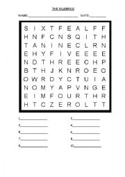 English Worksheet: 3 pages, numbers 1-10